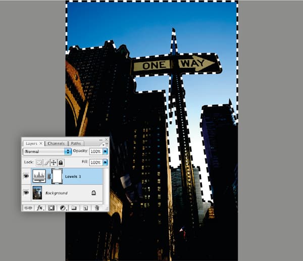 Adjustment layer for skies - Magic Wand tool Adjustment layer for skies - Magic Wand tool
