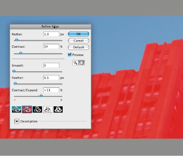 Adjustment layer for skies - Refine Edge Adjustment layer for skies - Refine Edge