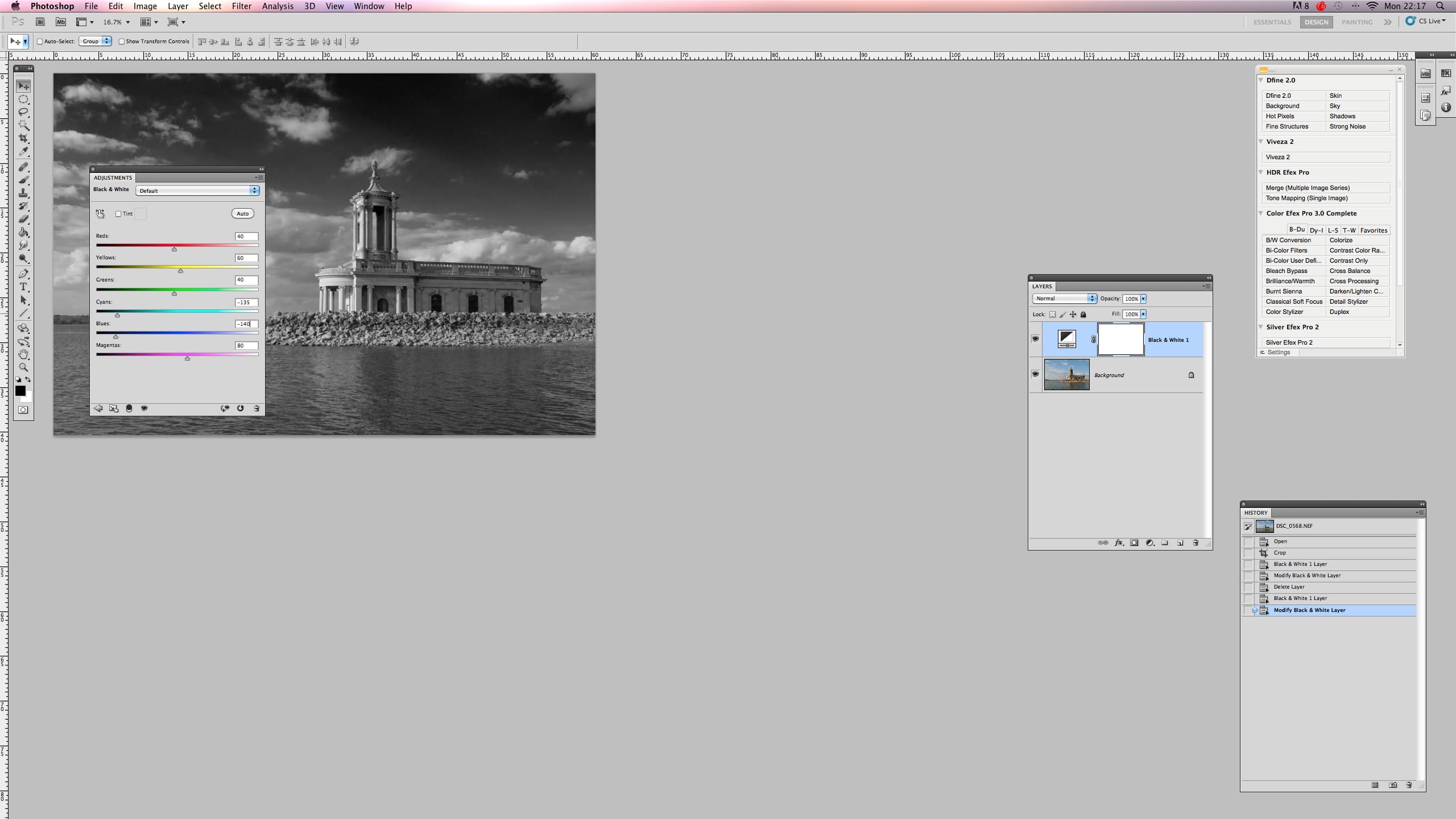 create black and white images in photoshop - step 2