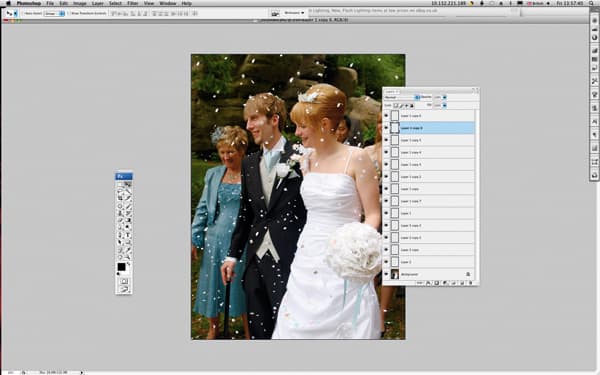 wedding photography - adding confetti stage 3