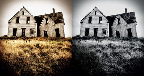 Black and white Before-After
